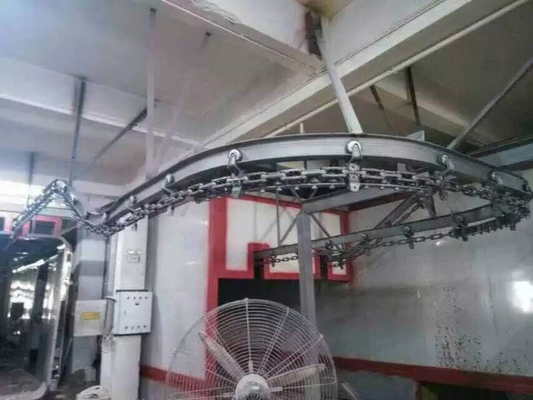 1,5 KW εναέρια συστήματα μεταφοράς μονόφορτων τροχών Τρόλεϊ τροχού για κλειστή αλυσίδα τροχιάς