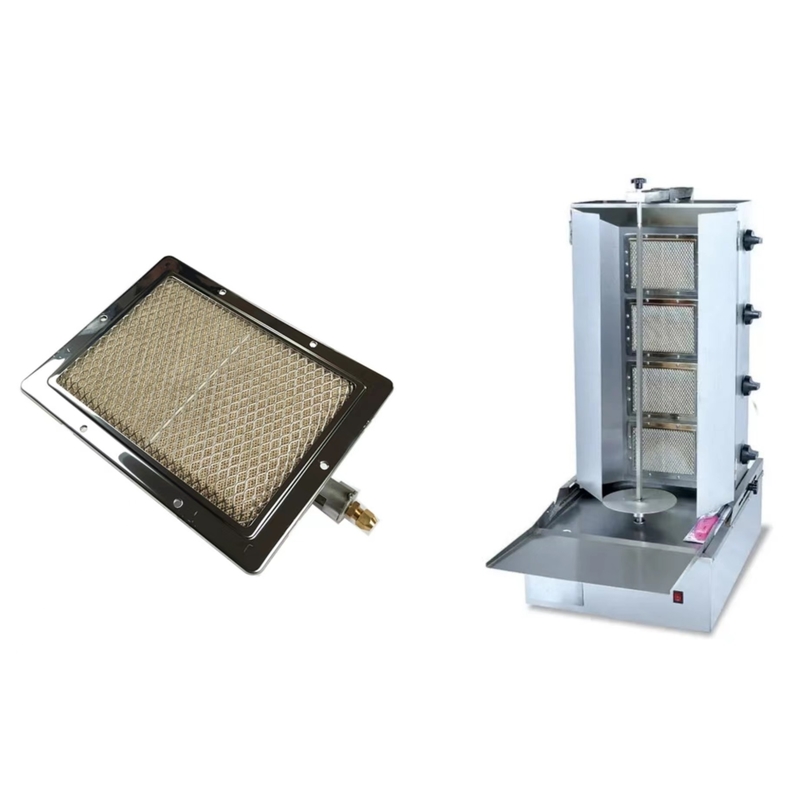 Flameless κεραμικός καταλυτικός καυστήρας 220*170MM σχαρών υπέρυθρες ακτίνες αερίου 2.94KW για Shawarma HD220